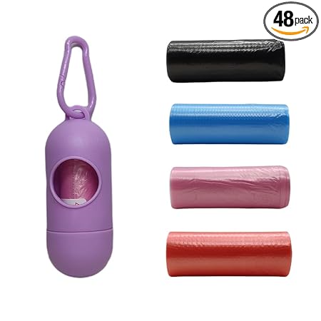 Plastic Amso Diaper Disposal Bag Dispenser Purple With (4 Garbage Rolls)