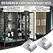 Yaocom 8 Pcs Metal Shelf Bracket Clips Compatible with IKEA Fabrikor # 114594 Bookcase Shelf Bracket Glass Door Galvanized Steel Silver