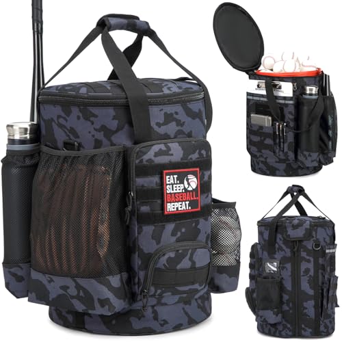 SunForMorning Baseball Bucket Bag, Softball Coaches Bags Fit 6 Gallon Buket