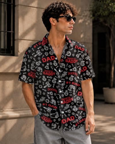 Image of 99TIMORO Horror Movie Men's Halloween Button Down Shirts Short Sleeve Top