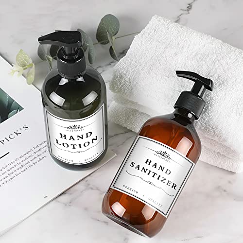 36Pcs Waterproof Labels For Bottles, Hand Soap Lotion Shampoo And Conditioner Dispenser Label Stickers, Removable Cleaning Bathroom Labels For Glass Or Plastic Bottles(3"X3") #TOP6