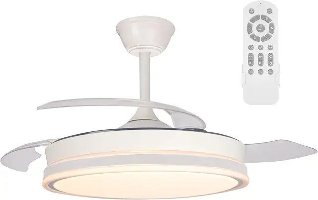 Ventilador Lámpara LED Wonderlamp Blanco 45W con Mando y Memoria