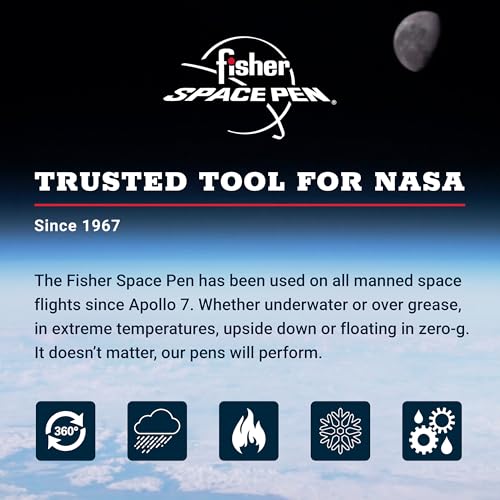 Image of Fisher Space Pen Supernova Rainbow Titanium Nitride Bullet Pen, Pressurized Ballpoint Pen, Compact Size, Writes Upside Down, Extreme Temperatures, Black Ink, Medium Point, Gift Box, Made in USA