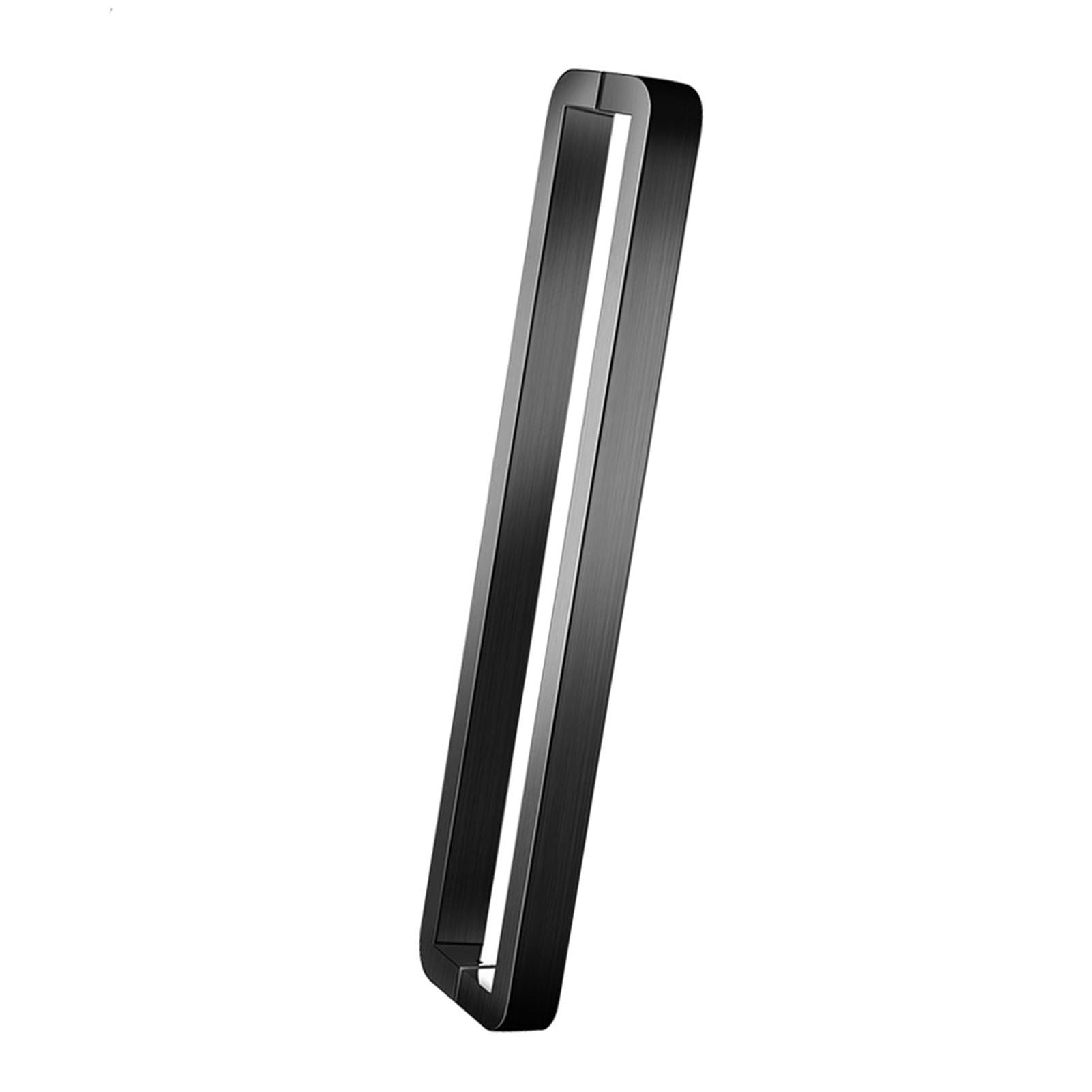 ZFUCMAYL Sliding Door Handles,Square Double Sided Glass Door Handles,Stainless Steel Push Pull Door Handle for Bathrooms Shopping Malls Offices(Black,Pitch-1025mm)
