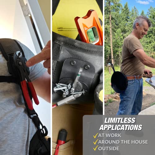 Magmaster | Magnetic Tool Holder - Strong Clip-On Belt Magnet Holster For Screws, Nails, Hammer, Sockets, Pliers, Screw Driver, Trowel, Drill Bit, Wrench, Or Any Magnetic Tools And Hardware #TOP3