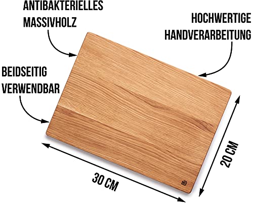 Edeldings Snijplank hout van hoogwaardig eikenhout | geolied, groot 30 х 20 cm | massief hout keukenplank uit Europa… - Image 3
