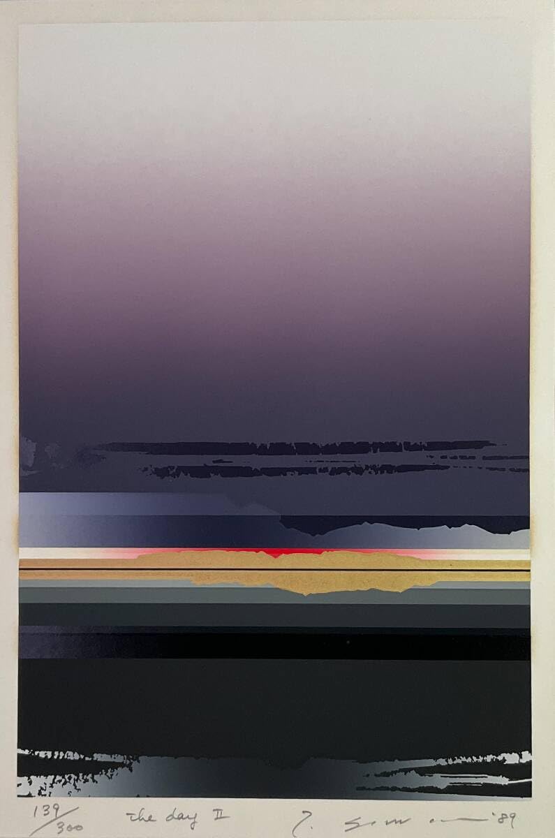 Amazon.co.jp: 真作シルクスクリーン沢田哲郎 the day Ⅱ 鉛筆サイン