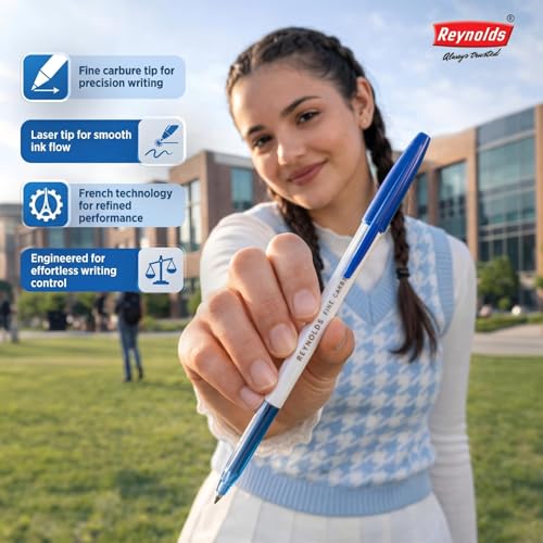 Image of Reynolds 045 Ball Pen Refills Set - 20 PENS Refill |Ball PENS for Writing | Pen for Students & Office Stationery | 0.7 mm TIP Size