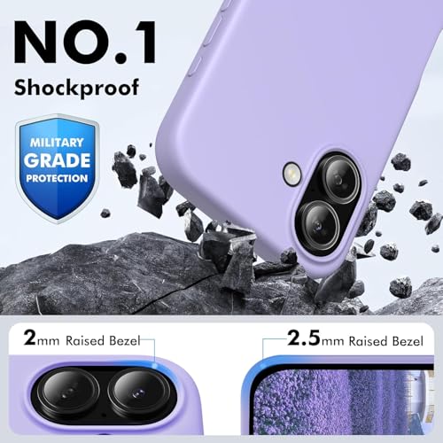 Image of Back Cover Compatible with iPhone 17 Case (6.3) Soft Touch Slim Liquid Silicone Full Protection Shock Proof Back Cover for iPhone 17 (SC Purple)