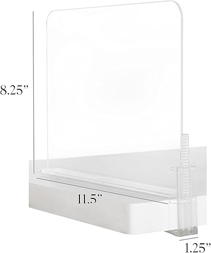 Miniatura 2 de J&V TEXTILES Divisor y separador de estante de armario de acrílico, ideal para almacenamiento y organización en dormitorios, baños, estantes de