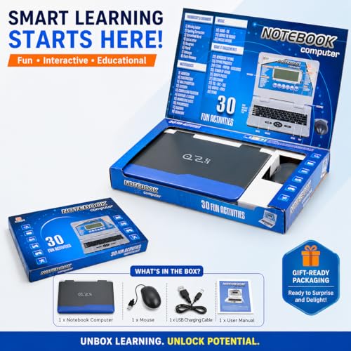 Image of Kids Learning Laptop | 30 Activities | English, Math, Music & Games | Educational Toy for Kids Ages 3-7 Years | Best Birthday Gift