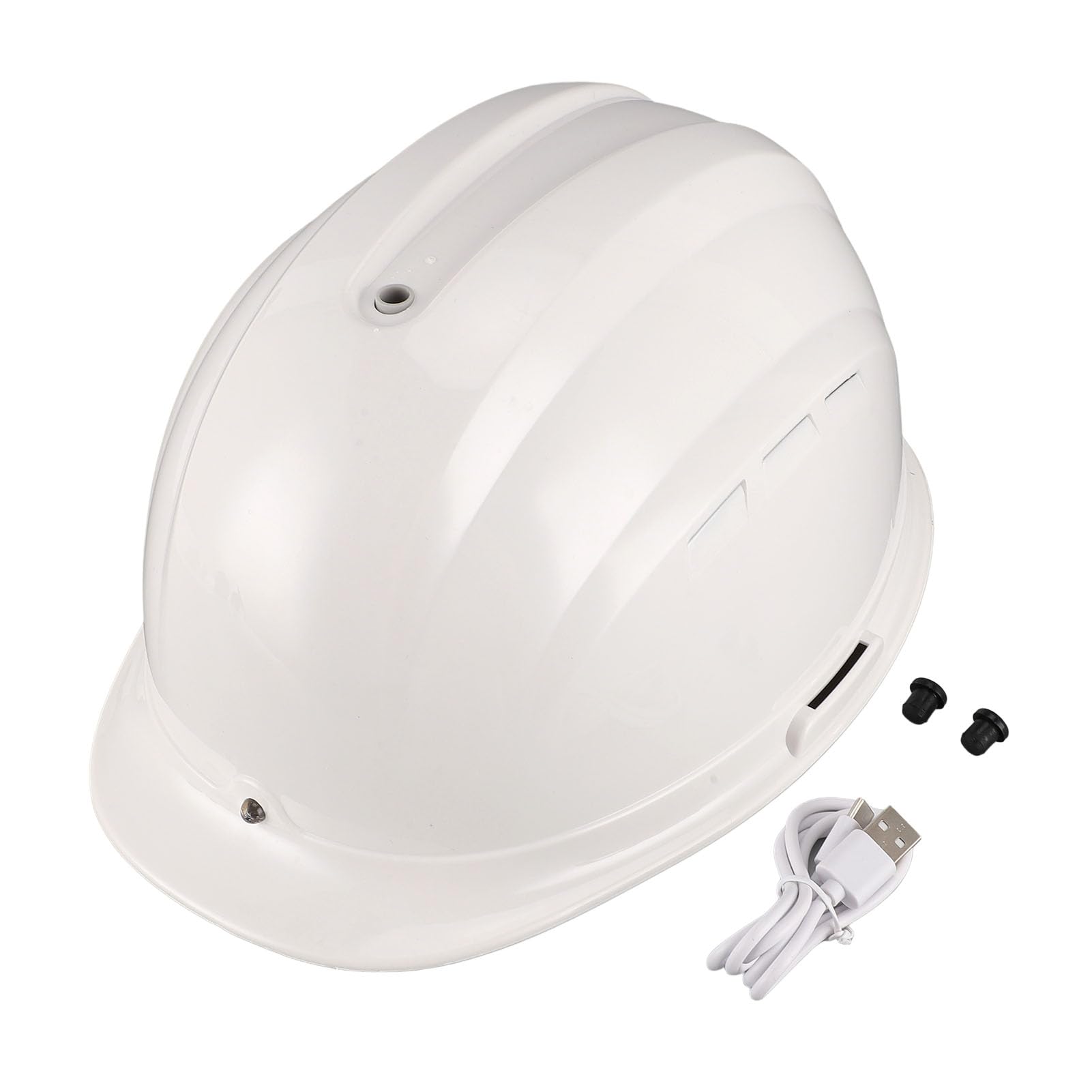 Trabajador de la Construcción Casco 8000mAh Solar Doble Ventilador Masaje Enfriamiento Casco de Seguridad Equipo de Seguridad Laboral