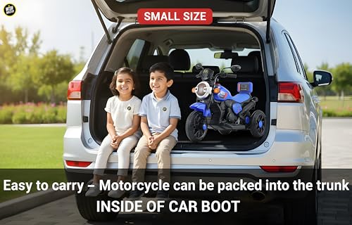 Image of Wishmaster Ride Xtreme Kids Electric Bike | 6V Rechargeable Battery Ride-On with Bluetooth, MP3 Music, LED Lights & Foot Accelerator | Safe, Durable & Fun Toy Bike for Boys & Girls (Age 1-5 Years)