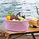 WYYFXY® Präsentkorb Leer Geschenkkorb Geflochtener mit Cellophantüten und Schleife, Korb Geschenk Baumwollseil Körbe für Geschenke, Feiertage, Geburtstage (Rosa)