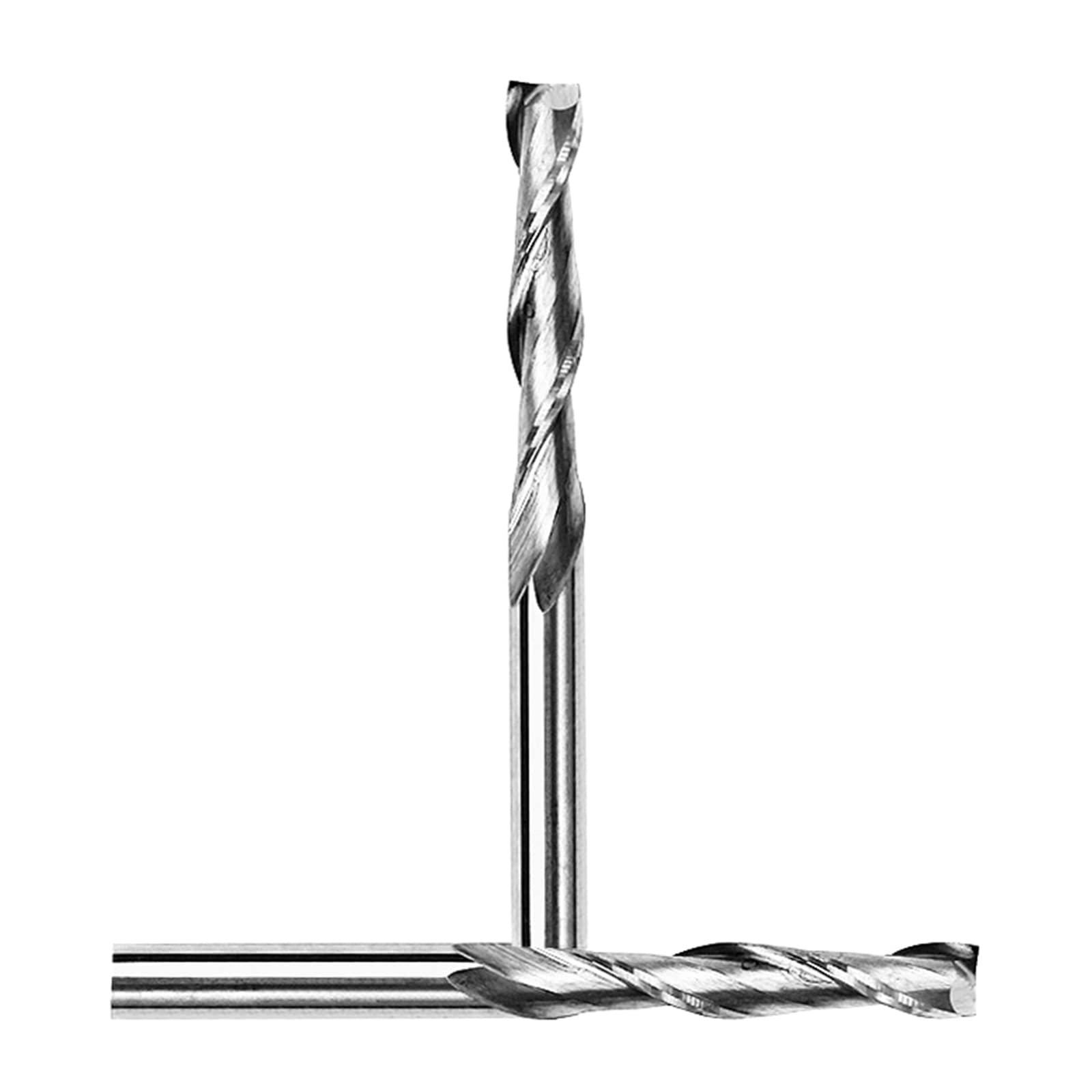 10 Pz/set Fresa Elicoidale in Metallo Duro Doppio Due Flauti a Spirale 1/4 Pollice Fresa Per La Lavorazione Del Legno Fresa Diritta Punte Per Router Per Legno Stampo in PVC Fibra Plastica