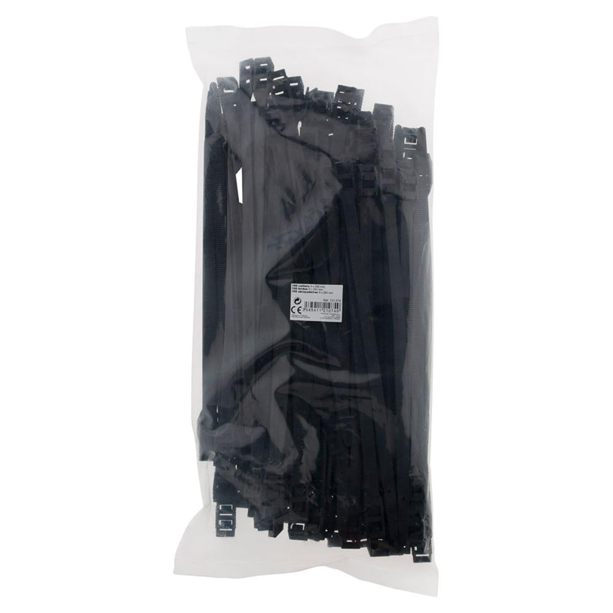 Zenitech 121074 Set of 100 Cable Ties Black, 9x180 mm - Image 4