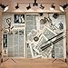 Photography Backdrop Photography Background Sewing Writing Tools Vintage Magazine for Photoshoot Portrait Photo Studio Video Prop Birthday Party Booth Decoration 7x5ft