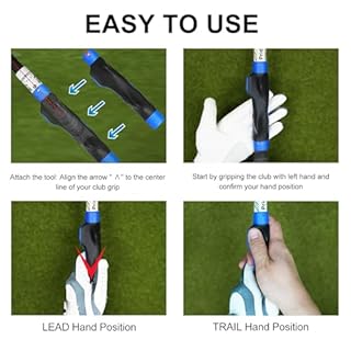 2 Pack Golf Training Grip, Right-Handed Grip Trainer Golf Club to Fix Hand Position & Grasp, Help Train Correct Hand Position, Blue