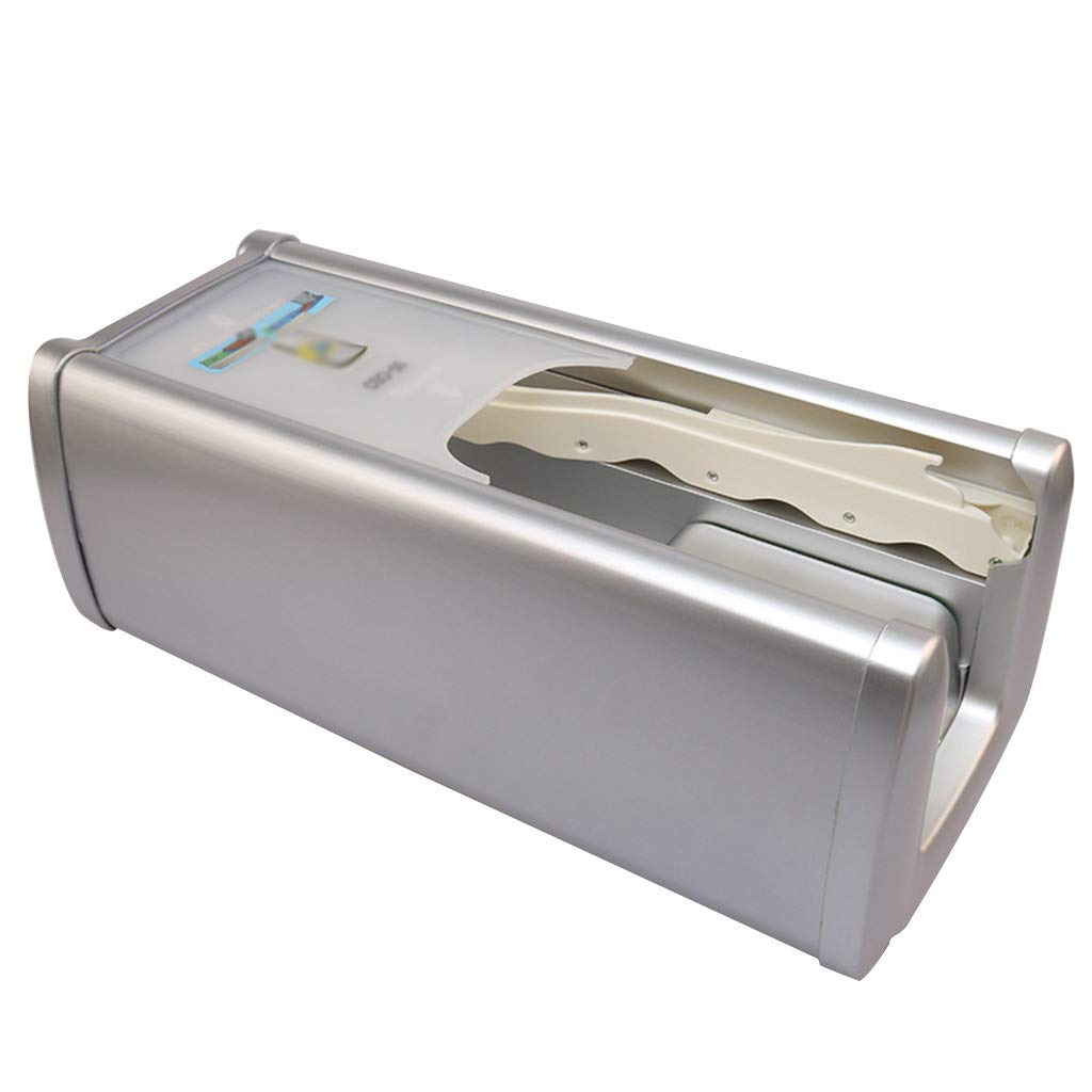 Copriscarpe a forma di trascinamento automatico, in ABS, perfetto per uso medico, casa, negozio e ufficio, protegge il pavimento della casa dalla polvere (argento)