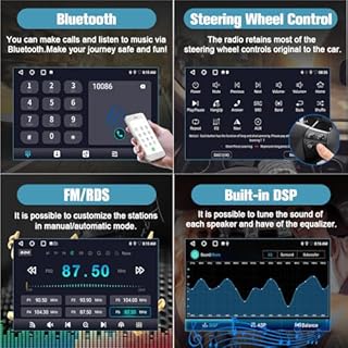 AWESAFE 4Core 64GB AWESAFE Android 13 Car Radio Stereo for Chevy Silverado GMC Sierra 2014-2018 with Backup Camera Wireless Carplay Android Auto