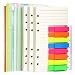 A6 Refill Paper, 3 Pack 45PCS A6 Loose Leaf Paper, 2 Pack 160PCS Neon Page Markers, 6PCS Binder Dividers, 2 PCS Binder Pockets, 6 Hole Notebook Refills for 6 Ring Refillable A6 Binder Notebook Planner