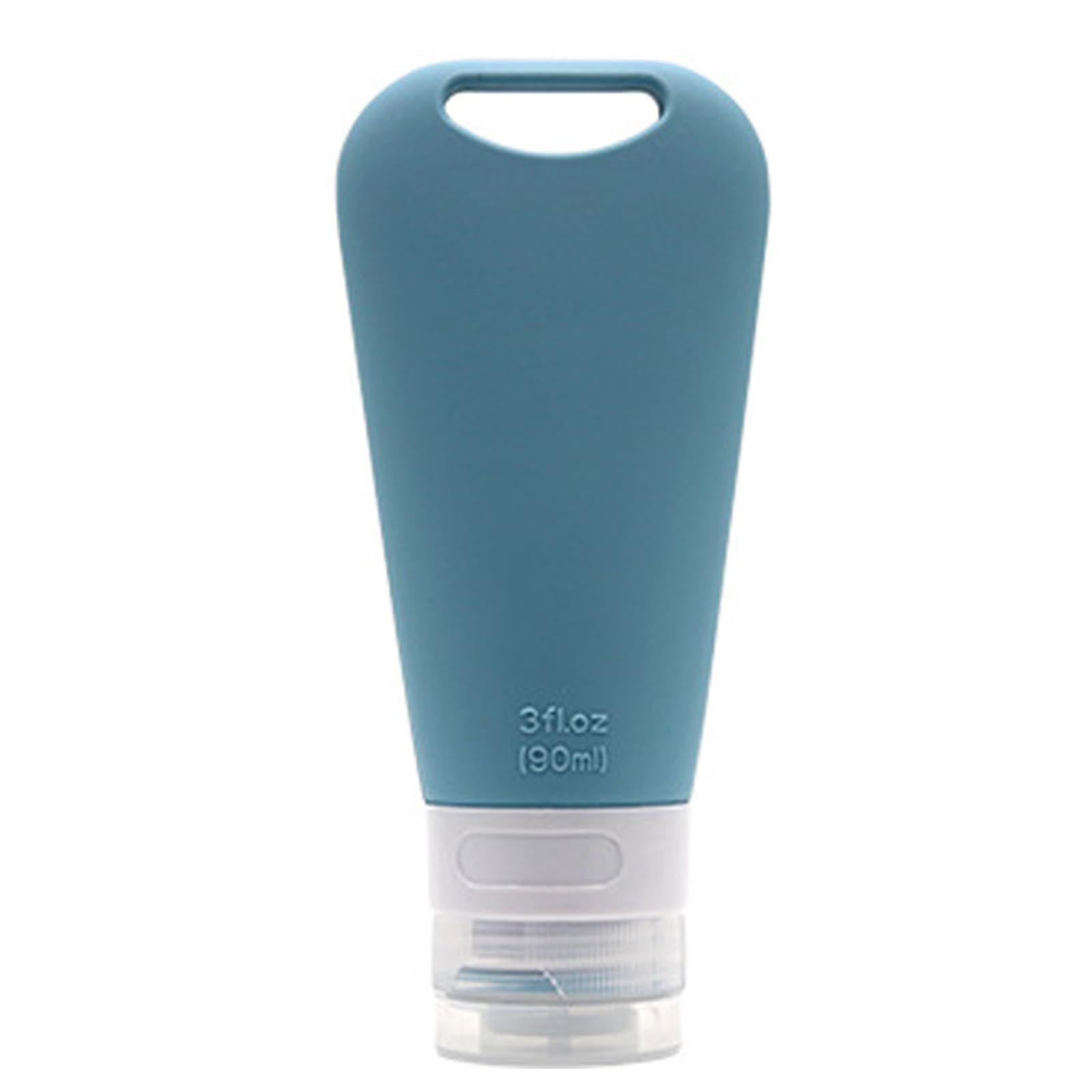 Sanrlo Blue Silicone Travel Bottle Leak Proof Refillable Squeeze Containers Small Empty Travel Size Bottle For Shampoo 90Ml