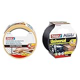 Más que una cinta adhesiva Tesa TE05671-00000-11 Cinta doble cara Extra fuerte 10m x 50mm beige, Standard + 56348-00001-05 Cinta americana Extra Power UNIVERSAL 10m x 50mm negra