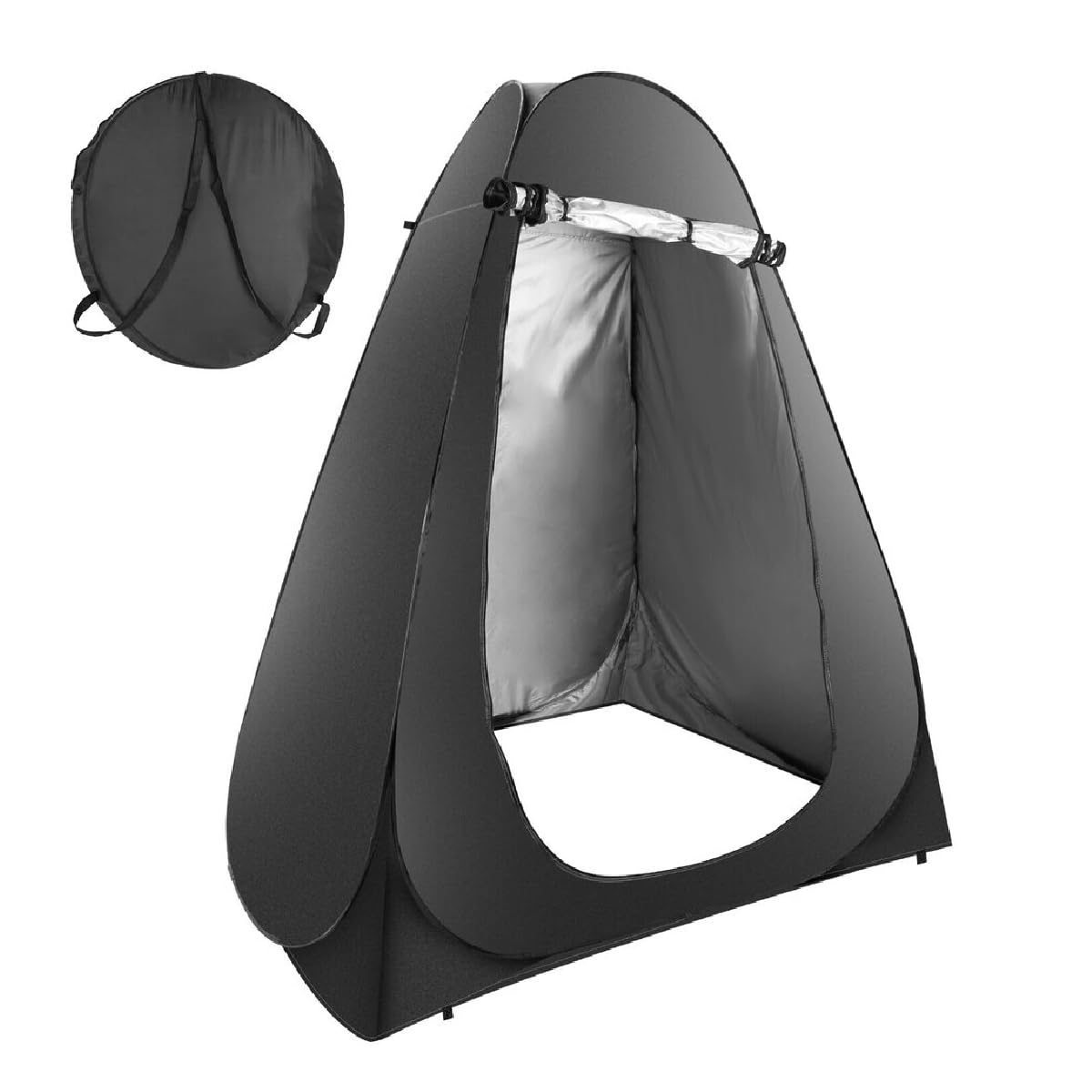 LEO.STAR Outdoor Changing Clothes Tent, Pop Up Shower Tent, Portable Folding Toilet Tent with Carry Bag, Beach Dressing Changing Room, Suitable for Shower/Toilet/Camping/Beach-Black