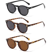 3 Pack Girls Polarized Sunglasses Vintage Cute Round Glasses for Girls Boys Age 3-8