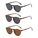 SJBNCai 3 Pack Girls Polarized Sunglasses Vintage Cute Round Glasses for Girls Boys Age 3-8