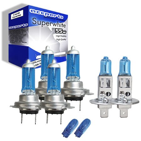 55w Super White Xenon High (main) / Low (dipped) / Fog / Side beam upgrade HeadLight Bulbs VOLVO V70 1 combi T-5 11.96->05.00