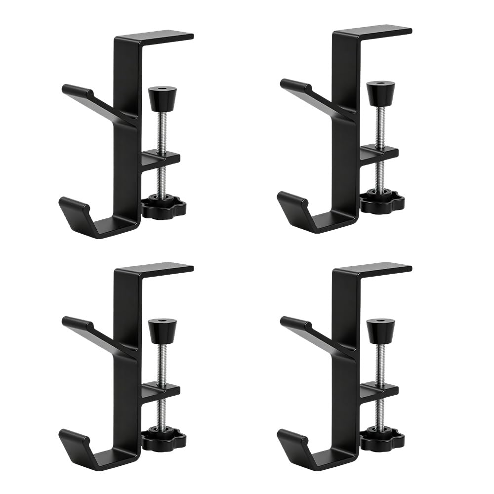WDKXCN Garland Hanger, Mantle Garland Hangers for Fireplace, Aluminum Heavy Duty Stocking Holders for Fireplace, Adjustable Christmas Stockings Holder Hanger for Garland Shelf Table Edge (6)