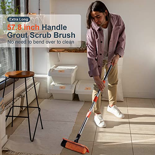 Homilifibra LH-QJS-ORA 2 In 1 Floor Scrub Brush Grout Brush thumb #7