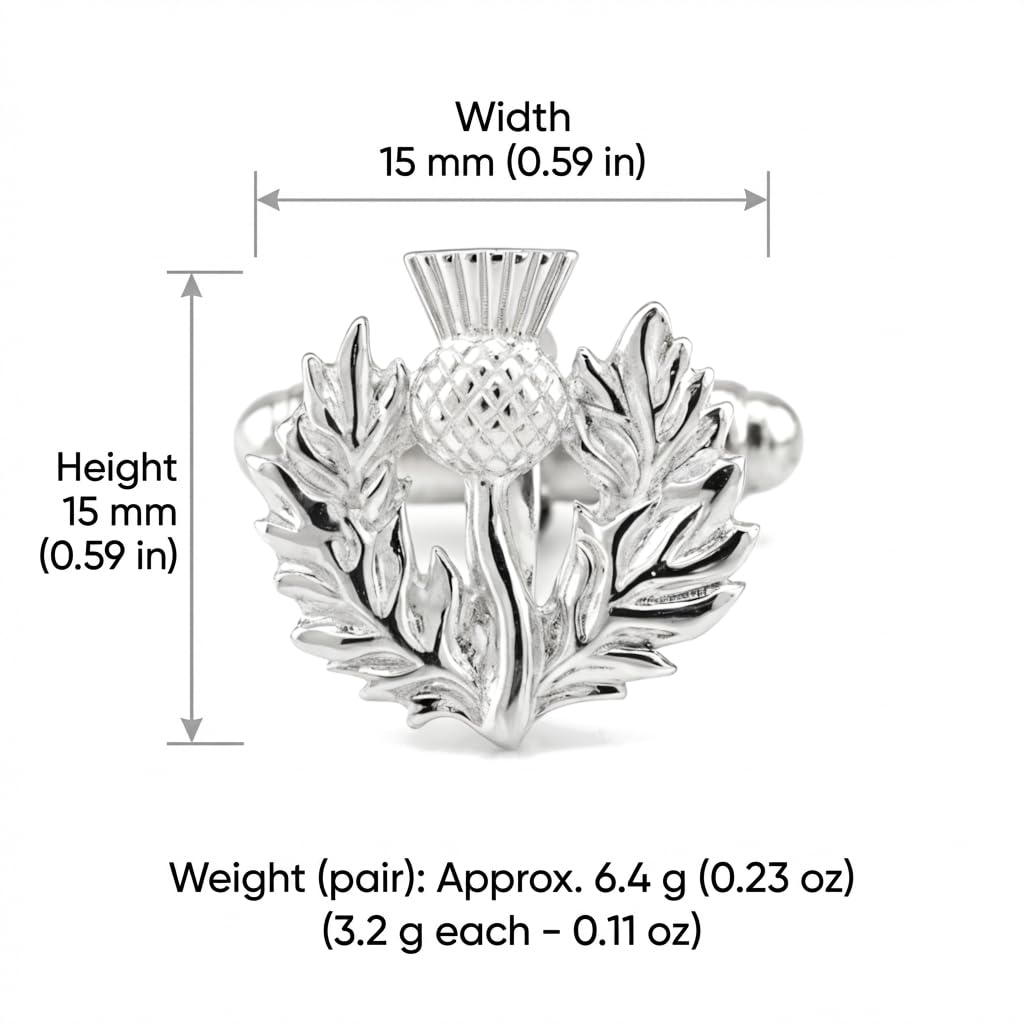 gemelli per camicia cardo scozzese Argento sterling
