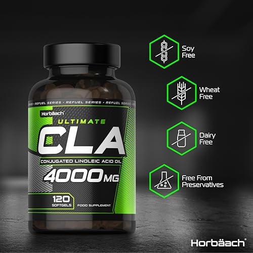 CLA Capsules 4000mg | 120 Count | High Strength Supplement | Conjugated Linoleic Acid Oil from Safflower | Suitable for Men & Women | by Horbaach - Image 5