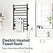 VIVOHOME Electric Heated Towel Rack for Bathroom, Wall Mounted Towel Warmer, 10 Stainless Steel Bars Drying Rack, Black