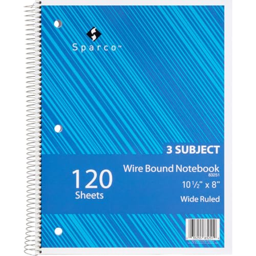 Carnets à spirales lignés Sparco de qualité supérieure pour la prise de notes au quotidien
