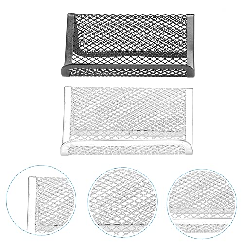 DOITOOL 12 peças de tela para cartões de visita de malha porta-cartão de metal com malha de metal pa