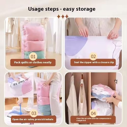 Reutilizables bolsas de vacío para guardar ropa sin ocupar espacio L 6