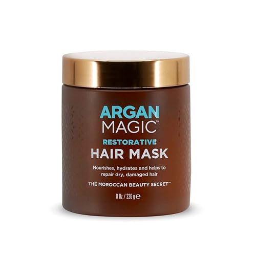Miniatura 1 de Argan Magic Mascarilla reparadora para el cabello rica en proteínas que hidrata restaura y repara el cabello dañado fabricada en Estados Unidos sin
