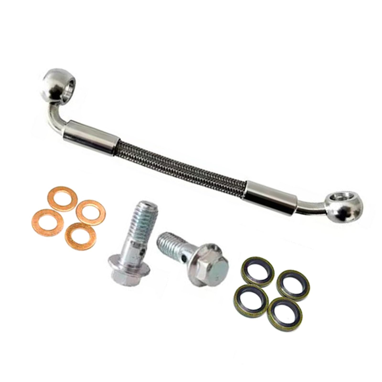 Lmnmy One Color Motorcycle Brake Clutch Line Motorcycle 28°-90° Braided Brake Clutch Hose 8Mm Banjo 30Cm-500Cm Hydraulic Oil Pipe Accessories(400Cm)