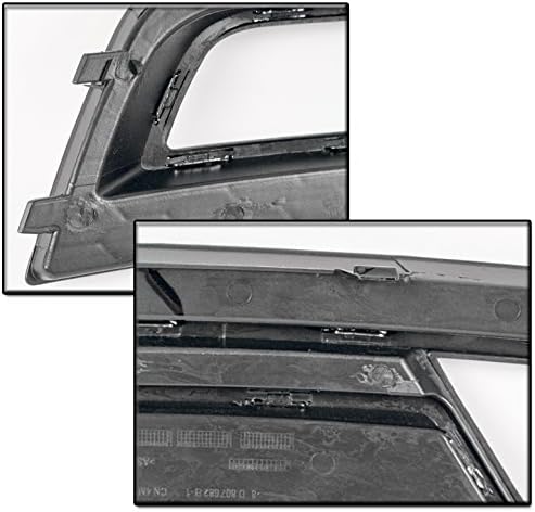 for Audi A4 B8 Honeycomb Front Bumper Fog Light Grille Covers Black
