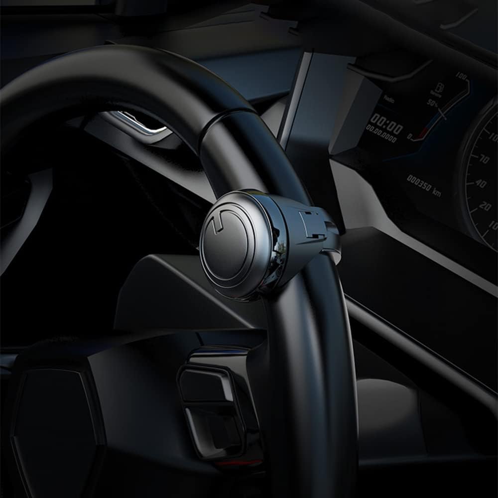 360° Rotation Car Steering Wheel Knob Booster Ball for Easy Driving Compatible with All Cars. (Black)-image-18