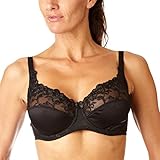 Naturana® Hochwertiger Damen BH mit Bügel [Cup B-E] BH sehr guter Halt bei schönem Dekolleté I Bequemer BH Damen mit Bügel I Bügel BH 90 Schwarz C
