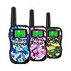 Kids Walkie Talkies,3 Pack 22 Channels 2 Way Radio Toy with Flashlight and LCD Screen,3 Miles Range Walkie Talkies for Kids Outside Adventures, Camping, Hiking