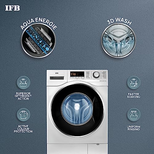 Image of IFB 7.5 Kg 5 Star Fully-Automatic Front Loading Washing Machine (Elite Plus SXR, Silver, Cradle wash, 3D Wash technology)