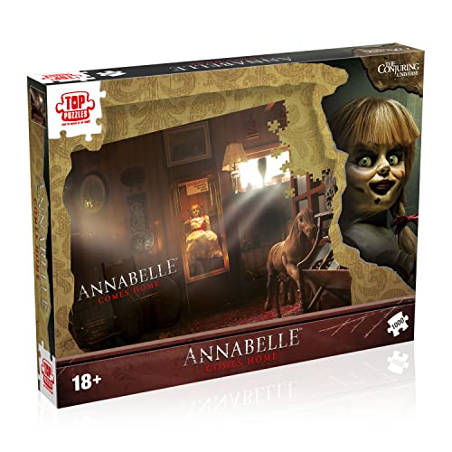 Winning Moves Annabelle 1000-Piece Jigsaw Puzzle Game, Piece together the porcelain star of the Conjuring Universe