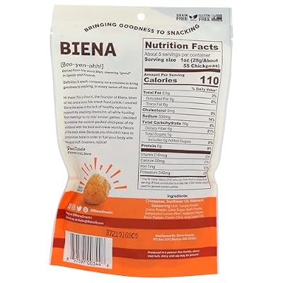 Biena Foods، Chickpea Snack Habanero، 5 Ounce