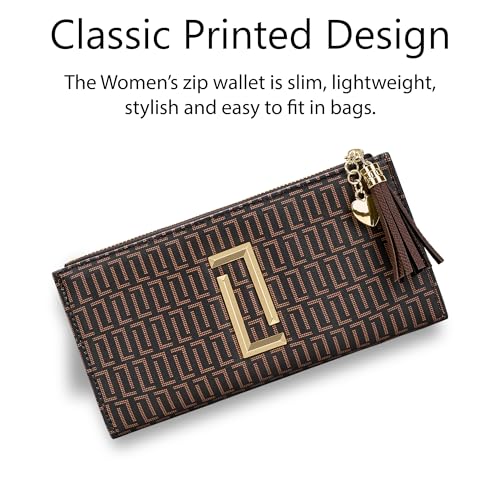 Image of Lavie Luxe Women's Mono Safain25 Bifold Zip Wallet |Gift For Ladies