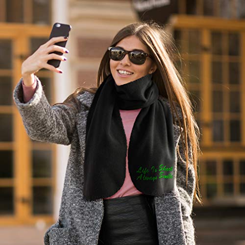 Custom Text Personalized Polar Fleece Thermal Unisex Adult Winter Scarf3